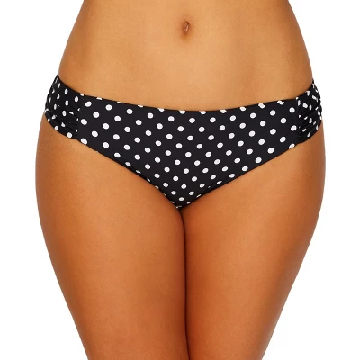 Sunsets Women's Black Dot Femme Fatale Bikini Bottom - 22B-BKDT