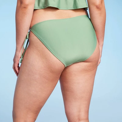 Women's Side-Tie Medium Coverage Bikini Bottom - Wild Fable™ Soft Green - Image 4