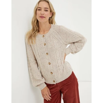 FatFace Womens Chloe Cable Crew Cardigan - Image 4