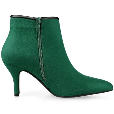 Allegra K Women's Bow Pointed Toe Stiletto Heel Ankle Boots - Image 5