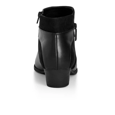 Women's WIDE Fit Haley Ankle Boot - Black | CLOUDWALKERS